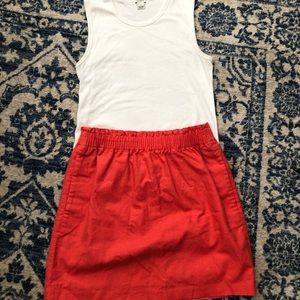 Jcrew Tank Top and Skirt Combo